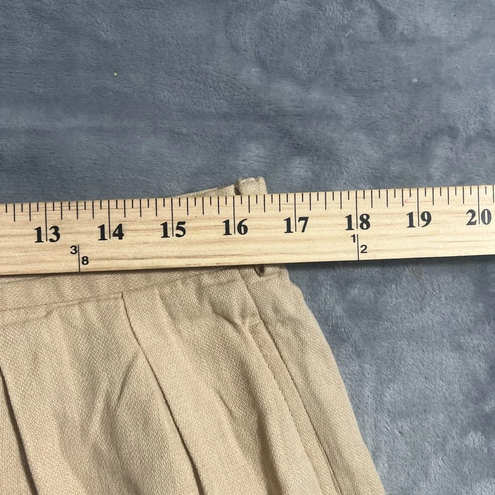 Vintage Polo Ralph Lauren Linen Pants Mens 35x32 (33x29) Pleated Beige VTG Chino